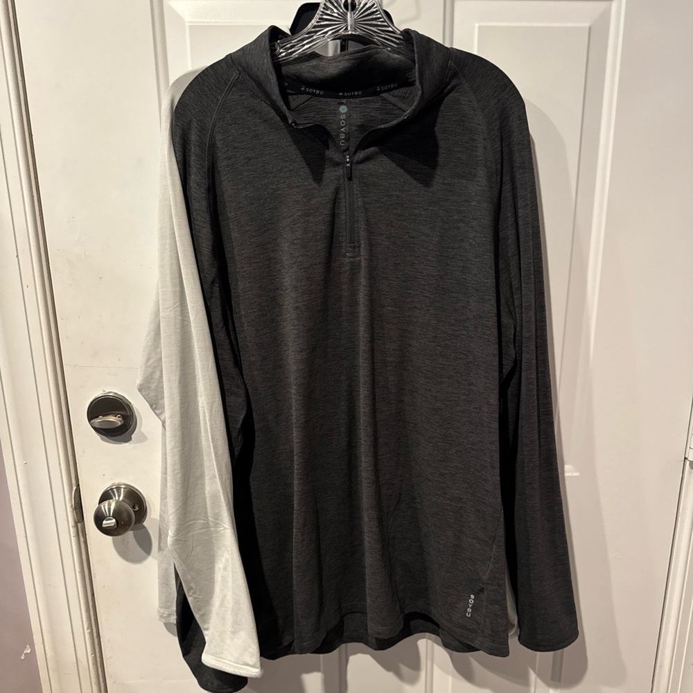 Lot Of Two Soybu Men's 1/4 Zip Long SleevePullover Moisture Wicking  Size XL